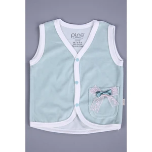 Baby Hola  Kız Erkek Bebek Kadife Baskılı Cepli Yelek 3298