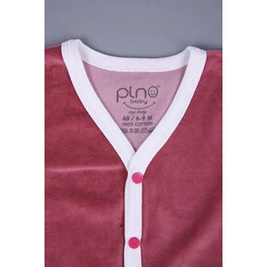 Baby Hola  Kız Erkek Bebek Kadife Baskılı Cepli Yelek 3298