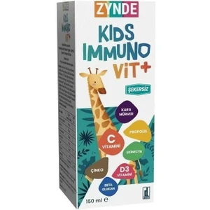 Kids Immuno Vit+ Kara Mürver, Beta Glukan Sıvı 150 ml Şurup 8699525579591