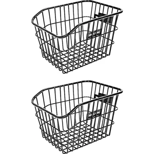 Çoğu Arka Bisiklet Rafı Için 2x Arka Bisiklet Sepeti Su Geçirmez Metal (Yurt Dışından)