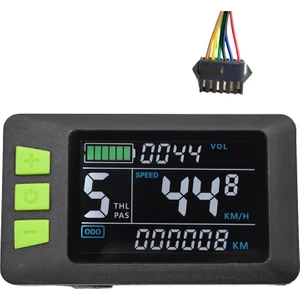 Gösterge Paneli Ölçer Ekranı 24V-60V Elektrikli Bisiklet Ölçer (Sm Fiş 6pın) (Yurt Dışından)