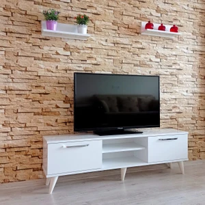 Mobilya Sepeti ( Ms 70 ) Mdf Tv Ünitesi Dolabı,raflı,beyaz