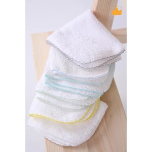 Baby Hola Babyhola 6'lı Bebek Ağız Mendili ve Ter Havlusu Paket Düz Mavi