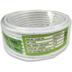 RG6U 3-18 10 mt Hazır Uydu Anten Kablosu