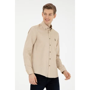U.S. Polo Assn. Erkek Açık Haki Gömlek Basic 50271276-VR183