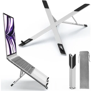 Raca Tech Laptop Macbook Uyumlu Notebook Standı Ayarlanabilir Katlanır Metal Laptop Standı.