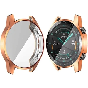 Huawei Watch Gt2 46MM Uyumlu Kasa ve Ekran Koruyucu 360 Tam Koruma Silikon Kılıf