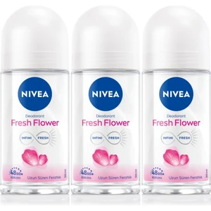 Kadın Roll-On Deodorant Fresh Flower 50ML, 48 Saat Koruma, X3 Adet