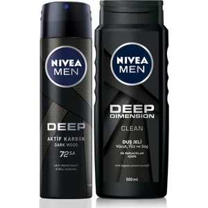 Men Erkek Sprey Deodorant Deep Dimension 150ML ve Deep Dimension Erkek Duş Jeli 500ML