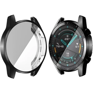 Huawei Watch Gt2 46MM Uyumlu Kasa ve Ekran Koruyucu 360 Tam Koruma Silikon Kılıf