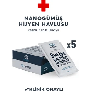 Nano Gümüş Extra-large Köpek Hijyen, Koku Giderici Havlu, Doğal Sağlıklı Dış Bakım Temizlik, 5 Adet