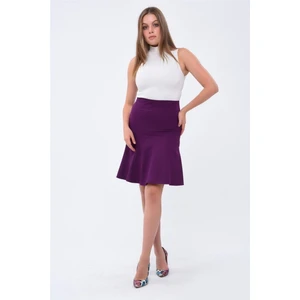 Kadın Mor Mevsimlik Parçalı kloş Midi Etek 1896-63