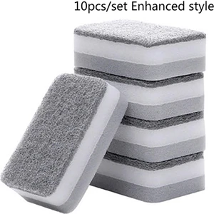 Silver Umbrella 10 Adet Ev Mutfak Bulaşık Yıkama Süngeri Temizleme Pedi Sünger Bez Ovma Pedi (Yurt Dışından)