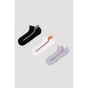 Erkek One Stripe Çok Renkli 3lü Patik Çorap