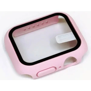 Apple Için Temperli Cam + Kapak Izle Vaka 44MM Ekran Koruyucu Apple Izle Aksesuarları