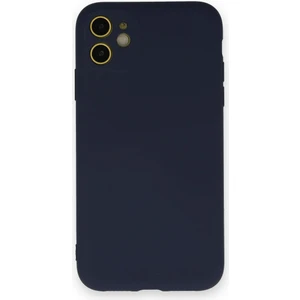 Iphone 12 Mini Kılıf Nano Içi Kadife  Silikon - Lacivert 300099