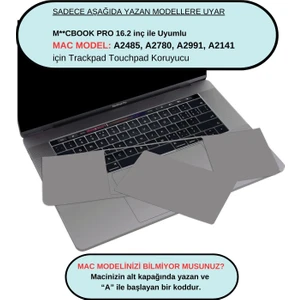 Macbook Pro 16.2 inç Touchpad Trackpad Sticker Koruyucu A2485 A2780 A2991 ile Uyumlu