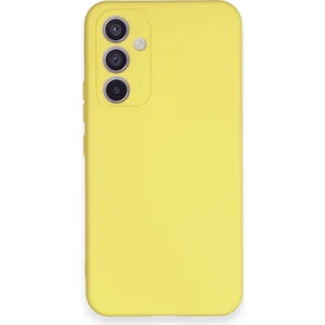 Samsung Galaxy A54 5g Kılıf Nano Içi Kadife  Silikon - Sarı 300099