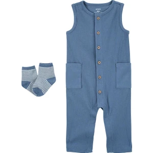 Erkek Bebek Tulumlu Set