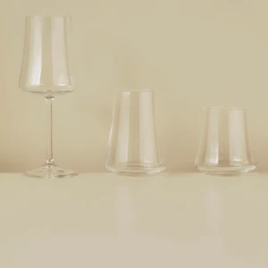 Bella Maison Shape Kristal Bardak-Kadeh Seti 18'li Naturel