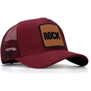 V1 Trucker Rock - 1 Kod Logolu Unisex Bordo Şapka (Cap)