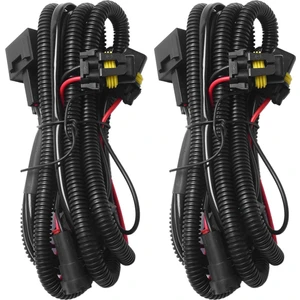2 Adet Araba Sis Işık Röle Kablo Demeti H11 880 Röle Adaptörü Uzatma Kablosu 40A LED Işık ve Halojen Sis Işık Konektörü (Yurt Dışından)