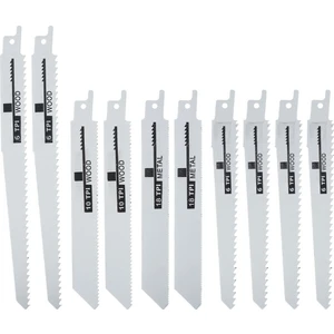 10 Adet El Testeresi Çok Testere Bıçağı Pistonlu Testere Bıçakları Saber Testere Ahşap Metal Pvc Boru Kesmek Için Elektrikli El Aletleri Aksesuarları (Yurt Dışından)