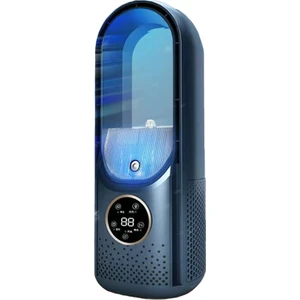 Hava Soğutucu LED Ekran Klima Nemlendirme Elektrikli Fan 6 Hız Sessiz Zamanlayıcı Fan Nemlendirici Fan Mavi (Yurt Dışından)