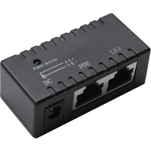 Poe Splitter Poe Enjektör RJ45 Dc 5.5mm x 2.1mm Giriş Pasif Poe Enjektör Splitter Adaptör Konnektörü Ip Ağ Kamerası (Siyah) (Yurt Dışından)