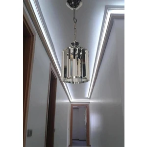 Istanbul Avize Tekli Y-15 Kristal Taşlı Top Tes. Elmas Avize