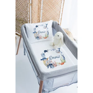 %100 Delux Pamuk Isme Özel 70X120 Park Yatak Nevresim Takımı