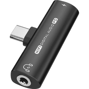2ın1 USB Type-C - USB C/3.5mm Kulaklık Adaptörü Kulaklık Dac Ses Dönüştürücü 32BIT/384KHZ Dijital Dekoder PD27W Siyah (Yurt Dışından)