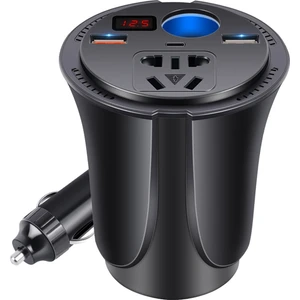 Araç Invertörü DC12V - AC220V Hızlı Şarj Qc3.0 20 W Pd Araç Şarj Cihazı Güç Adaptörü Dönüştürücü Inversor Ab Tak (Yurt Dışından)
