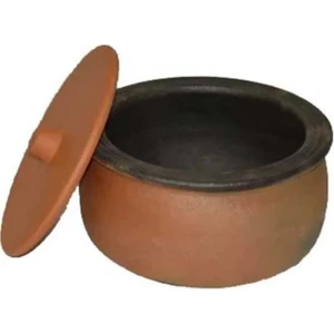 Toprak El Yapımı Orta Boy Güveç Kapak Hediyeli -24 cm 4-6kişilik