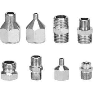 Kompresör ve Airbrush Hortumu Için 8 Parça Airbrush Esnek Adaptör Bağlantı Konnektör Seti (Yurt Dışından)