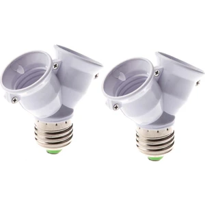 2x E27 1 Ila 2 E27 LED Işık Lamba Ampul Adaptörü Dönüştürücü Bölünmüş Splitter Taban Soketi (Yurt Dışından)