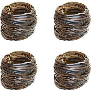 4x Kahve Degrade Düz Sentetik Rattan Dokuma Malzemesi Plastik Rattan Örgü ve Onarım Sandalye Masa Depolama Sepeti (Yurt Dışından)