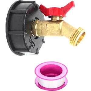 275-330 Galon Ibc Tote Tank Adaptörü, Ibc Tote Bağlantı Parçaları, S60 x 6 Kaba Diş + Bahçe Hortumu Vana Musluğu (Yurt Dışından)