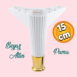 Elista Mobilya Ayağı Sehpa TV Ünitesi Ayakları Yükseltici 15 cm Beyaz Altın