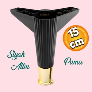 Elista Mobilya Ayağı Yükseltici 15 cm Siyah Altın Renk Modern Tasarım