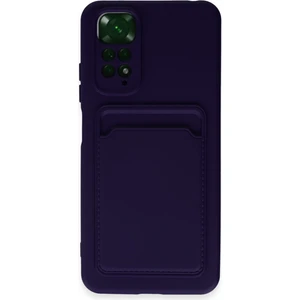 Xiaomi Redmi Note 11 Pro Kılıf Kelvin Kartvizitli Silikon - Derin Mor 300099