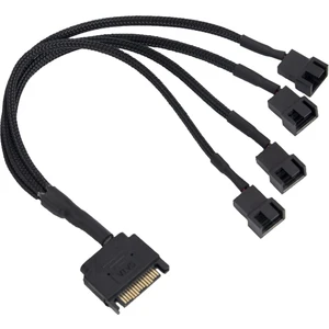 Soğutma Fanı Adaptör Kablosu, 15 Pin Sata - 4 x 3 Pin / 4 Pin 12V Pc Kasa Fanı Güç Adaptör Kablosu - 15 Pin Sata (Yurt Dışından)