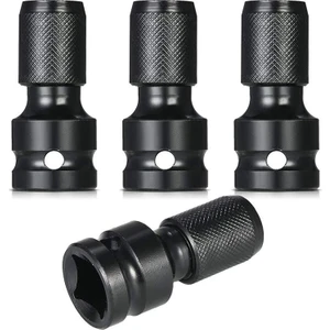 4 Adet Darbe Adaptörü 1/2 Kare Sürücüden 1/4 Hex Shank Soket Adaptörüne (Yurt Dışından)
