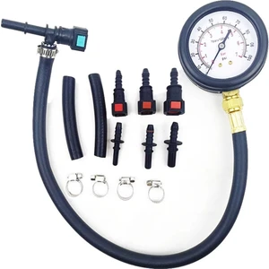 Otomobil Yakıt Sistemi Benzinli Basınç Göstergesi Motosiklet Araba Basınç Test Cihazı Aracı 0-100PSI 6.3/ 7.89/ 9.49 Vana ile (Yurt Dışından)