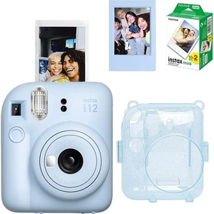 Mini 12 Fotoğraf Makinesi 20'li Film Simli Pleksi Kılıf ve Fotoğraf Çerçevesi Seti 1