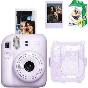 Mini 12 Fotoğraf Makinesi 20'li Film Simli Pleksi Kılıf ve Fotoğraf Çerçevesi Seti 1