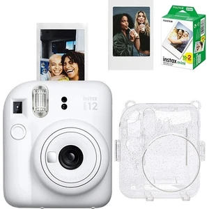 Mini 12 Fotoğraf Makinesi 20'li Film Simli Pleksi Kılıf ve Fotoğraf Çerçevesi Seti 1