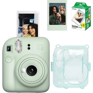 Mini 12 Fotoğraf Makinesi 20'li Film Simli Pleksi Kılıf ve Fotoğraf Çerçevesi Seti 1