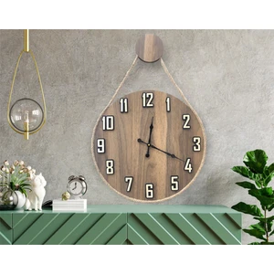Hayalevim Ahşap Halatlı Dekoratif Ahşap,saat, Duvar Saat,duvar Saati,ahşap Saat,saat,wall Clock