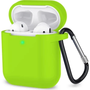 Bilişim Akademi Airpods Silikon Kılıf Yumuşak 360 1 ve 2 Nesil Fıstık Yeşil